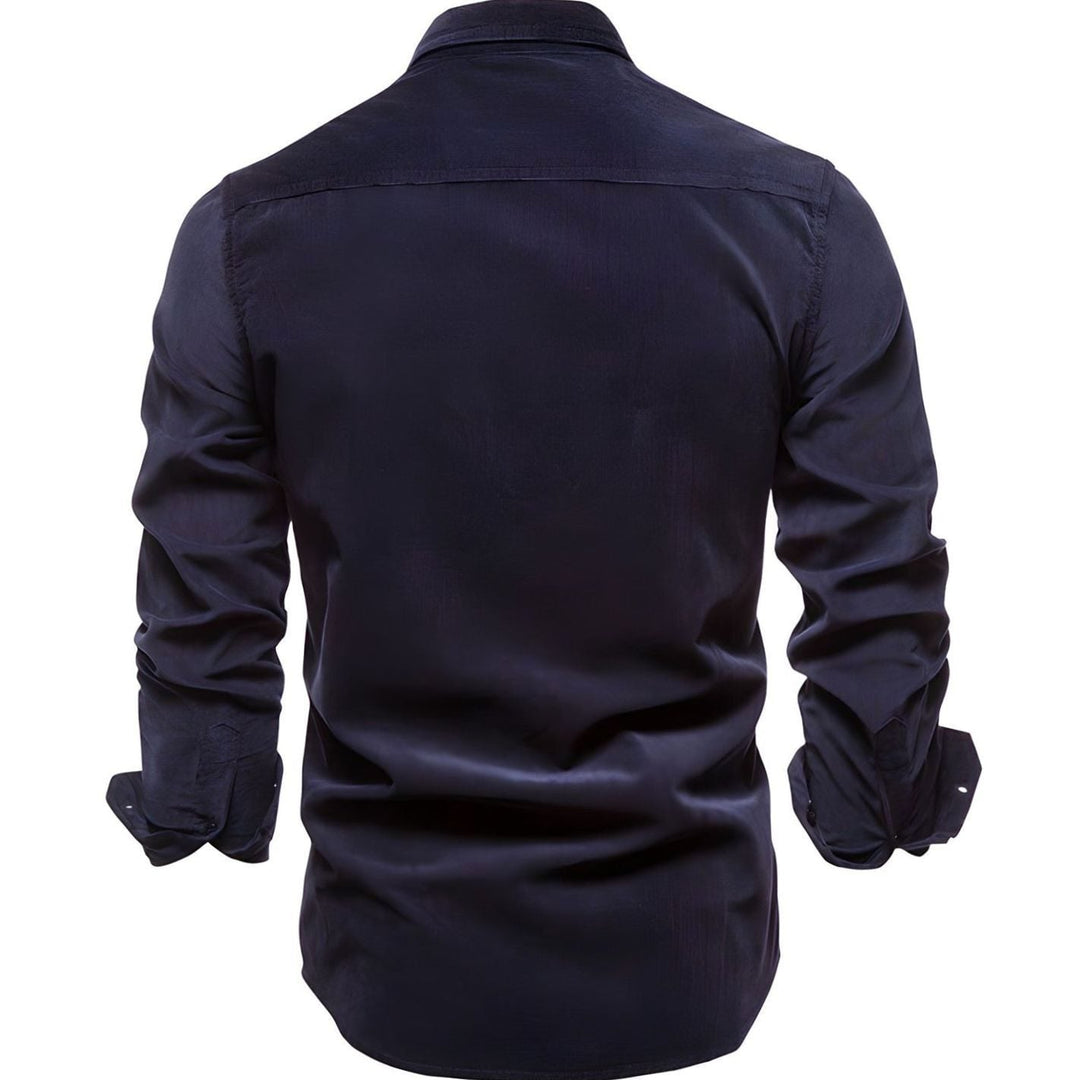 Oliver | Men's Military-Style Dual-Pocket Long Sleeve Shirt