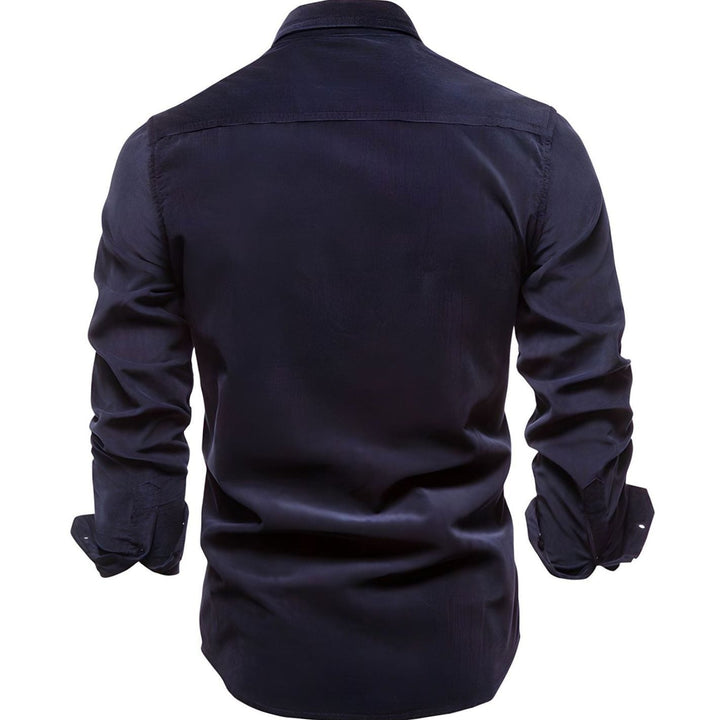 Oliver | Men's Military-Style Dual-Pocket Long Sleeve Shirt