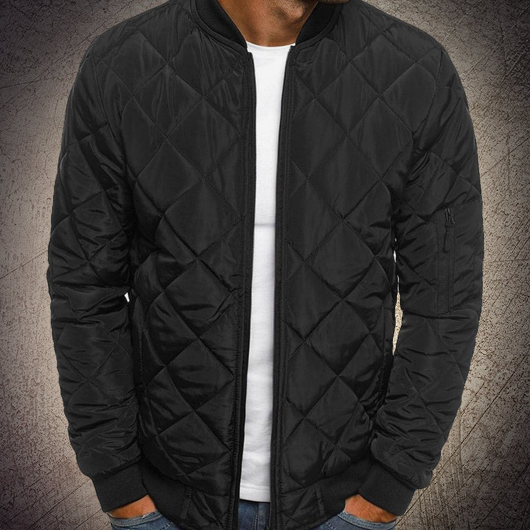 Caleb | Men's Quilted Lightweight Zip-Up Bomber Jacket
