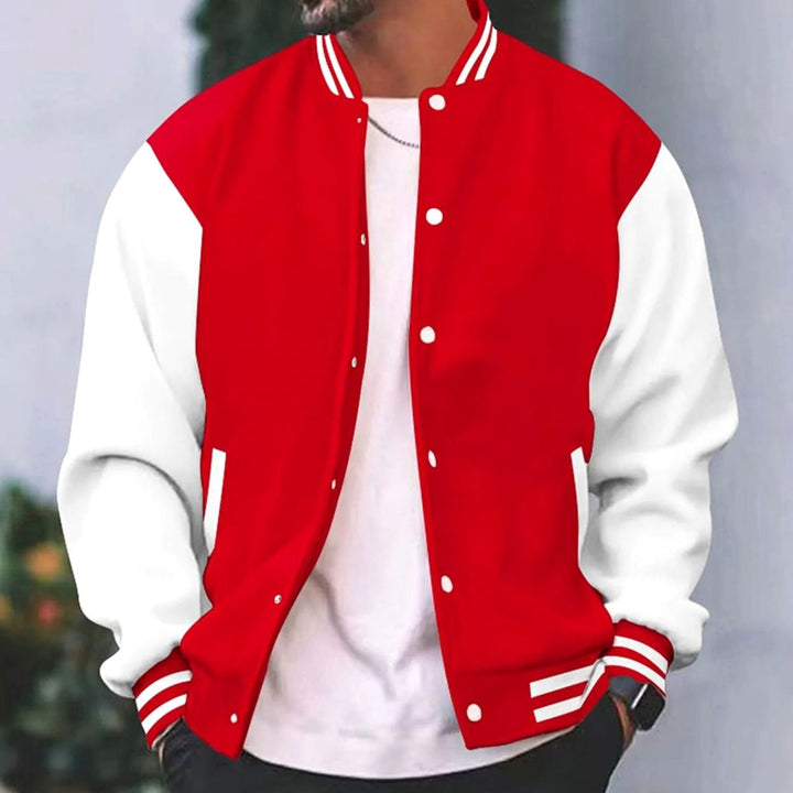 Oliver | Men's Retro Two-Tone Snap-Button Varsity Jacket