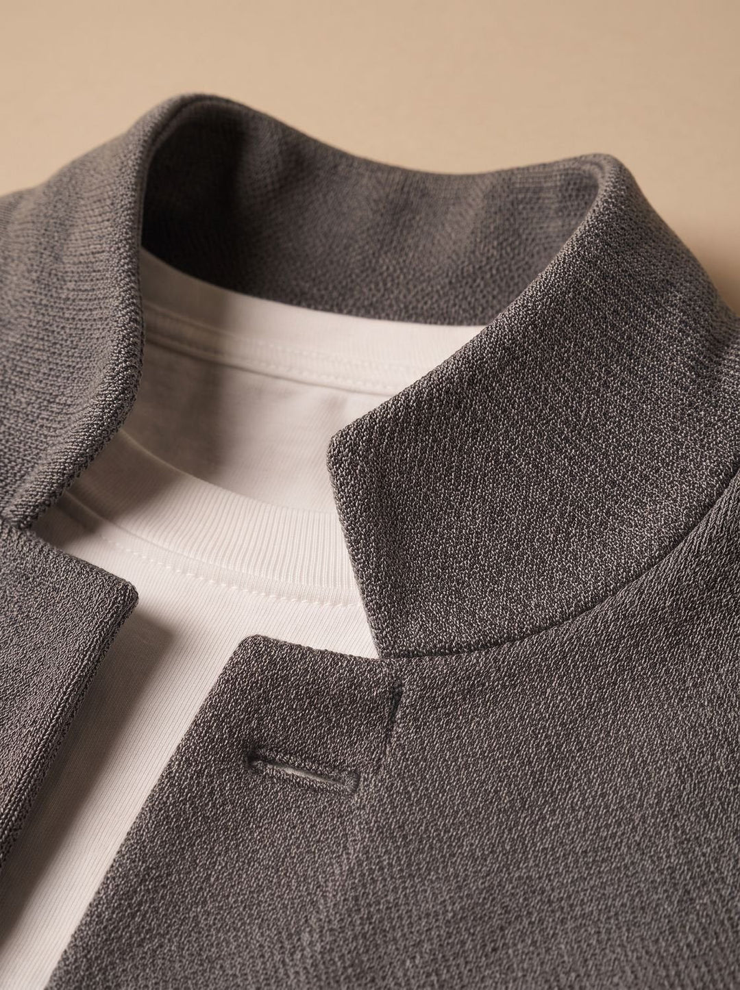 Lucas | Men's Textured Knit Button-Front Stand-Collar Cardigan