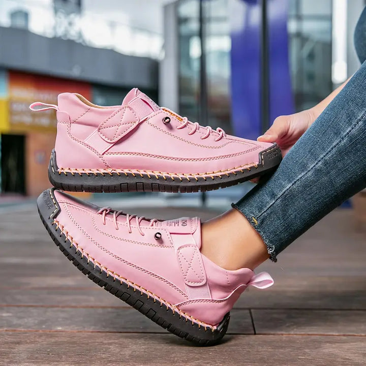 Saela | Women's Wide-Fit Orthopedic Slip-On Sneakers with Elastic Side Panels