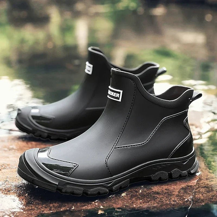 Lucas | Women's Waterproof Slip-On Chelsea Rain Ankle Boots, Treaded Sole