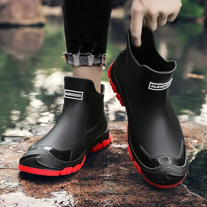 Lucas | Women's Waterproof Slip-On Chelsea Rain Ankle Boots, Treaded Sole