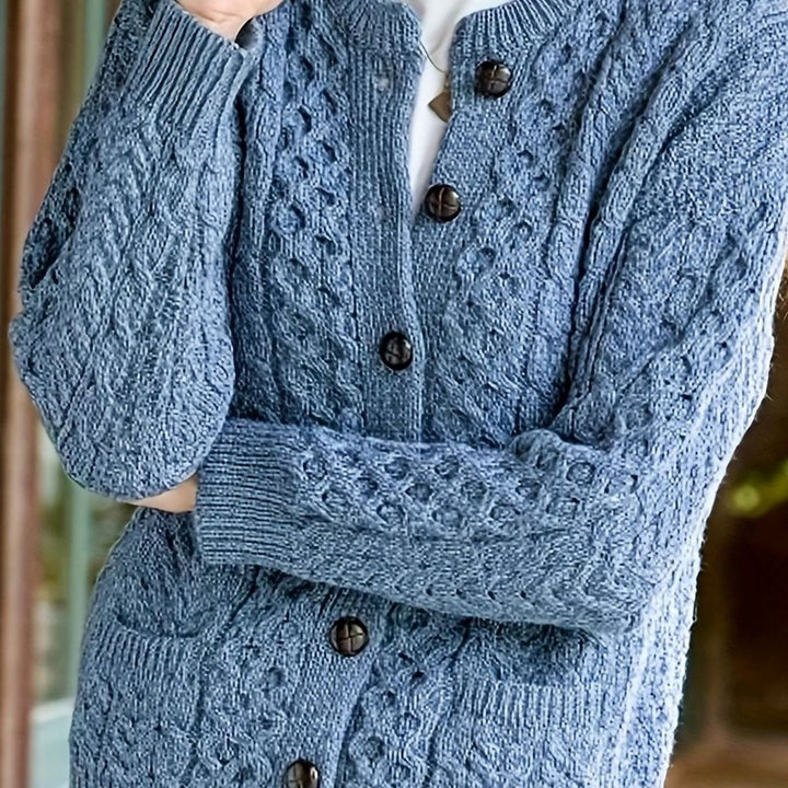 Victoria | Women's Cable-Knit Button-Front Relaxed Cardigan Sweater