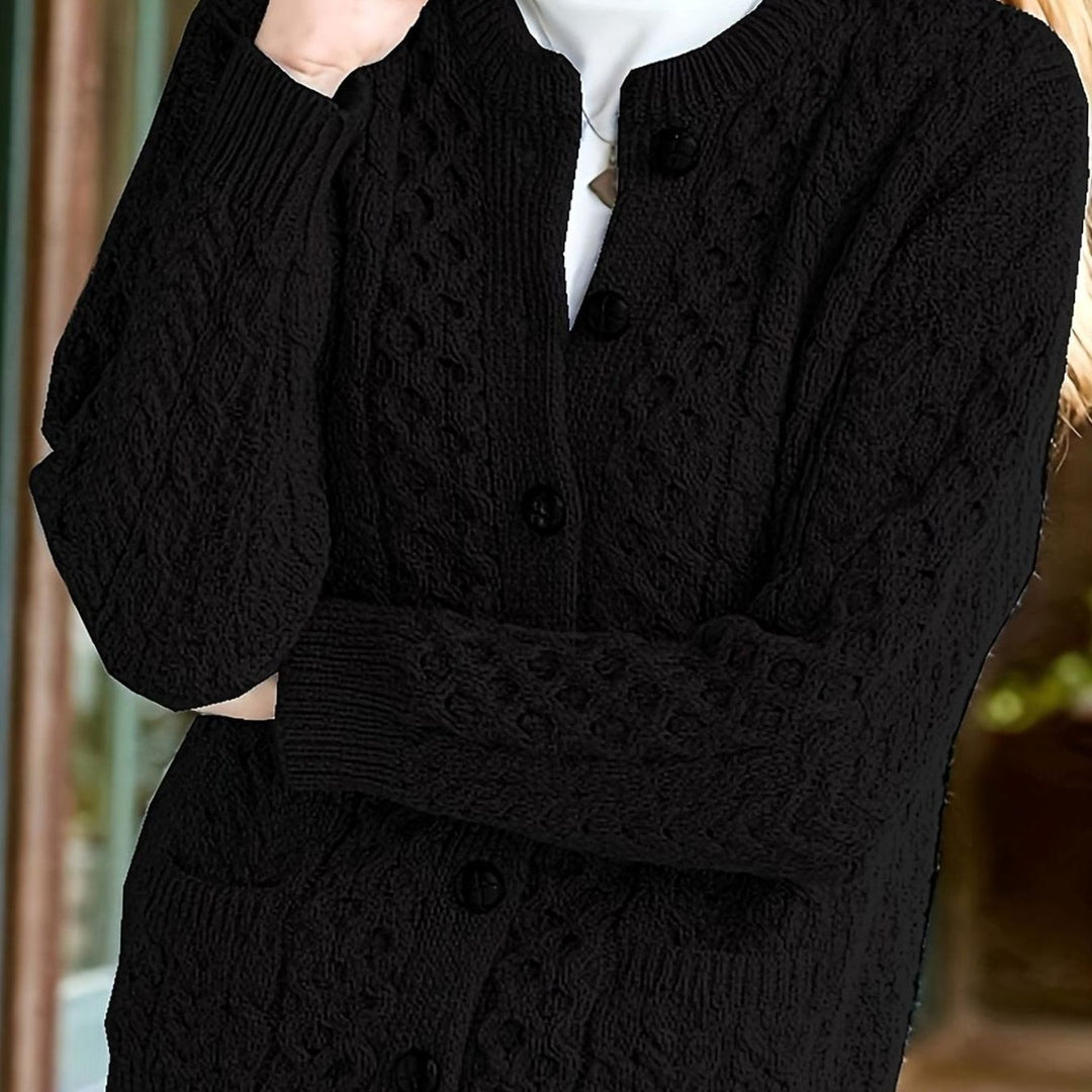 Victoria | Women's Cable-Knit Button-Front Relaxed Cardigan Sweater