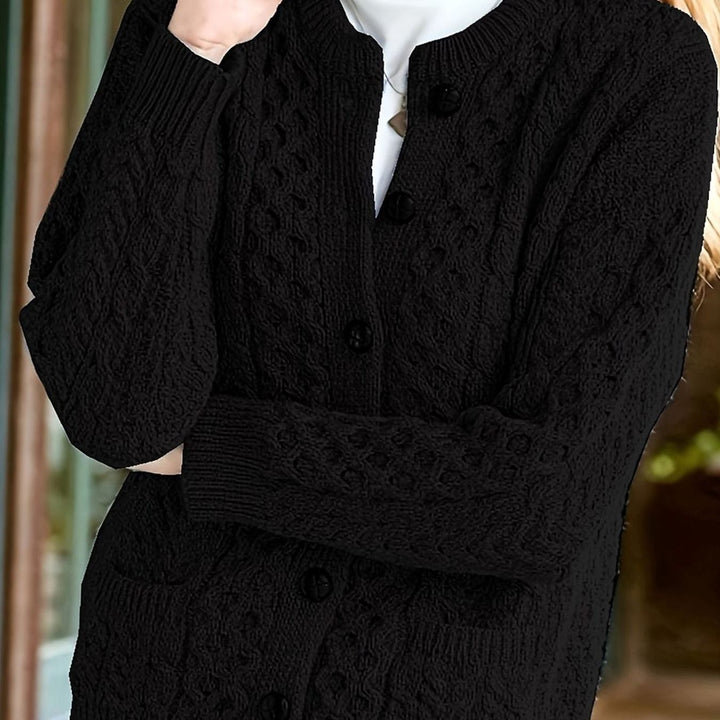 Victoria | Women's Cable-Knit Button-Front Relaxed Cardigan Sweater
