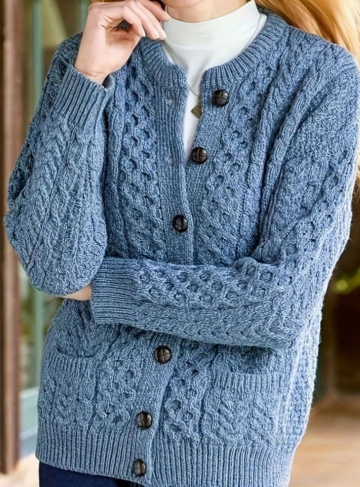 Victoria | Women's Cable-Knit Button-Front Relaxed Cardigan Sweater