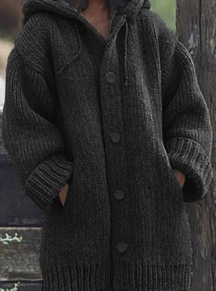 Aria | Women's Chunky Knit Hooded Oversized Cardigan