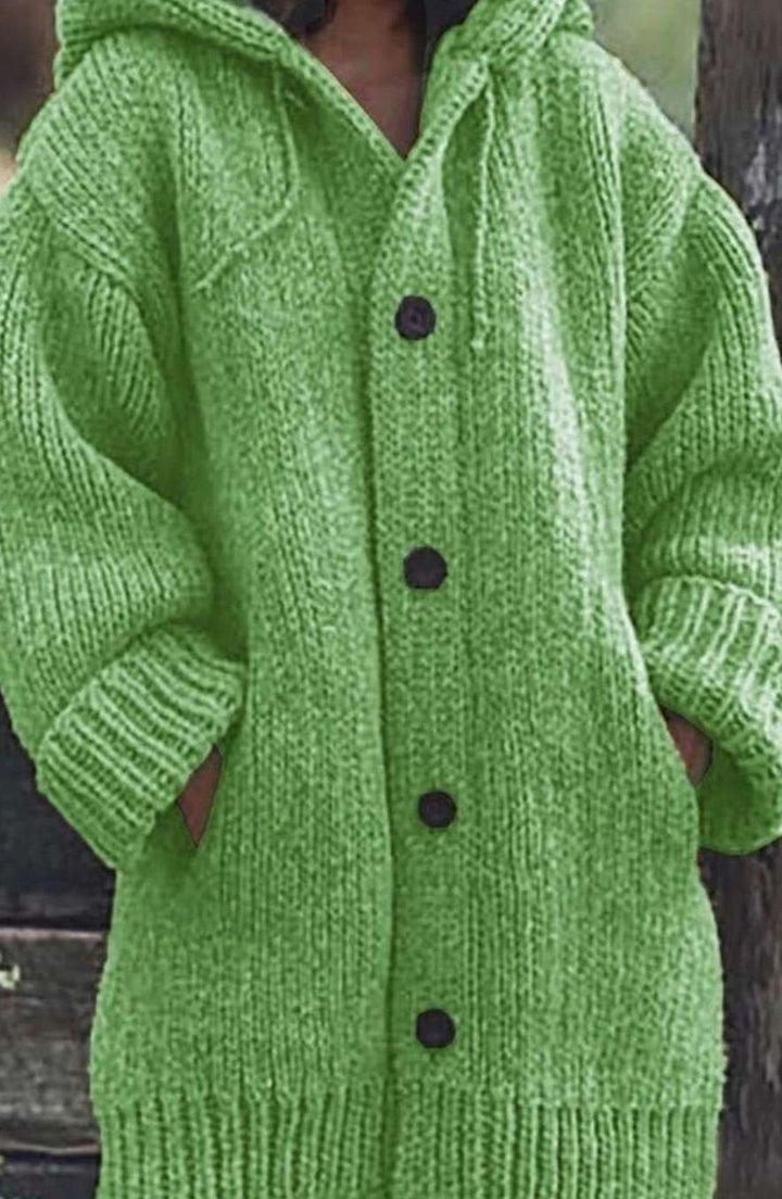 Aria | Women's Chunky Knit Hooded Oversized Cardigan
