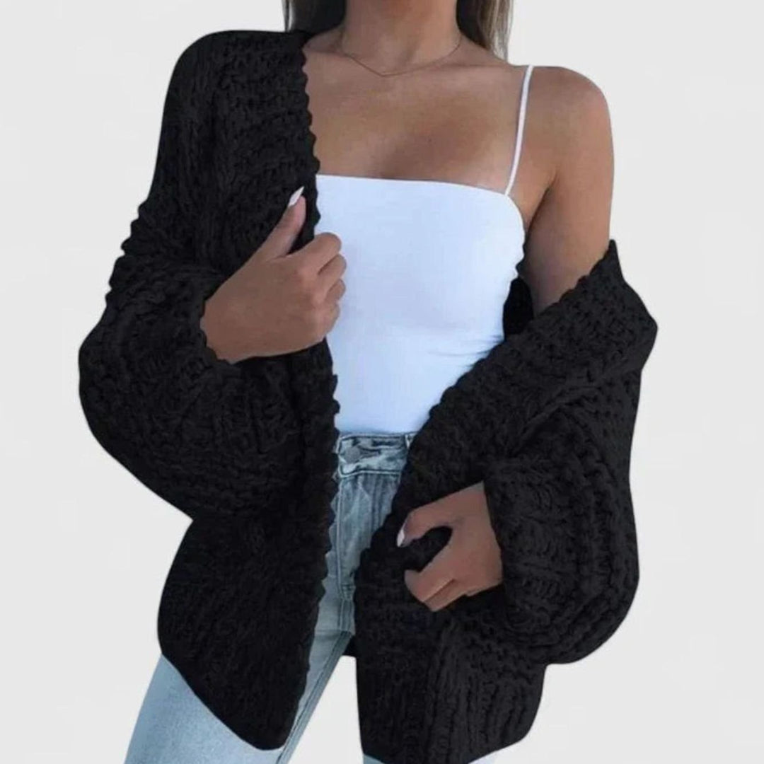 Grace | Women's Chunky Knit Open-Front Oversized Cardigan Sweater