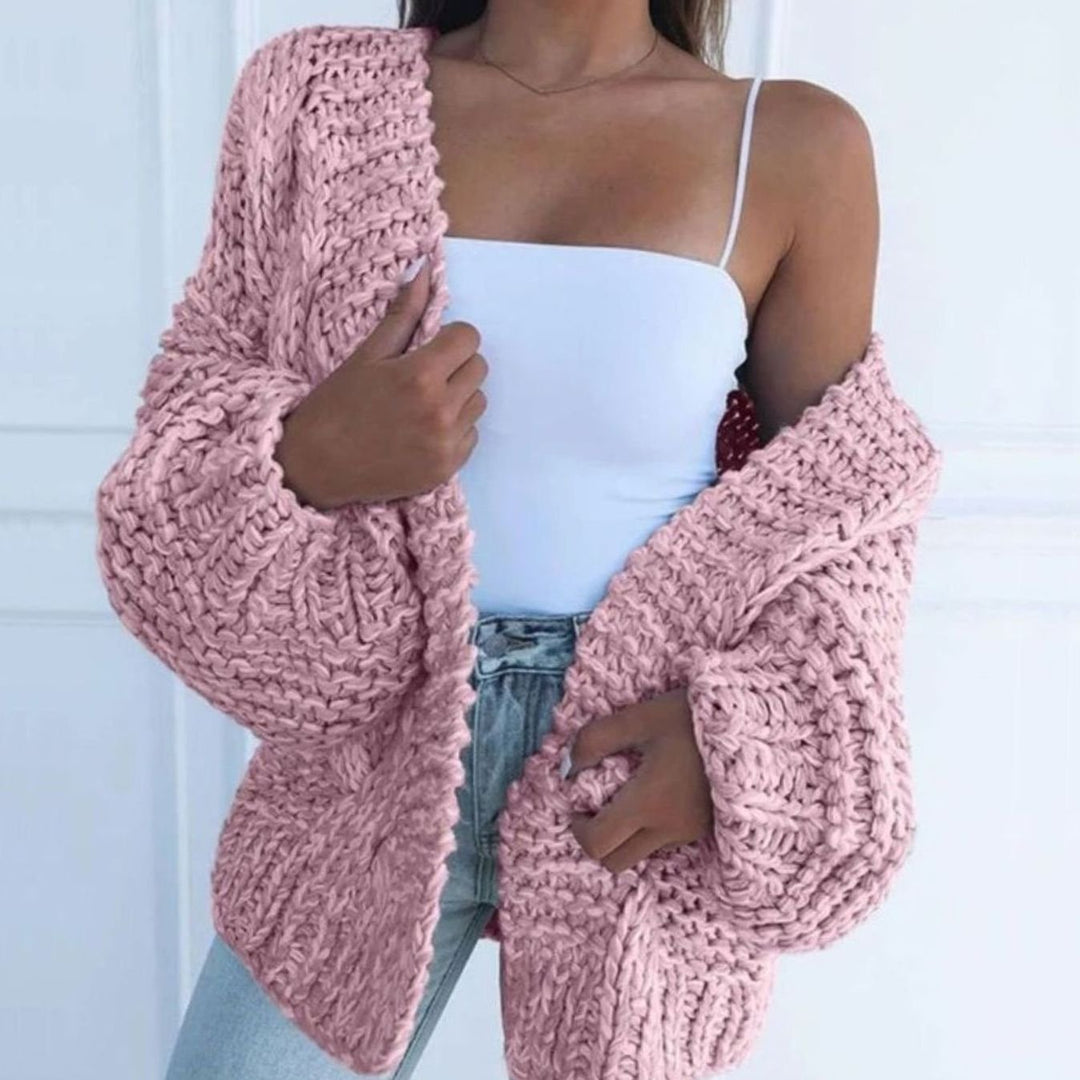 Grace | Women's Chunky Knit Open-Front Oversized Cardigan Sweater