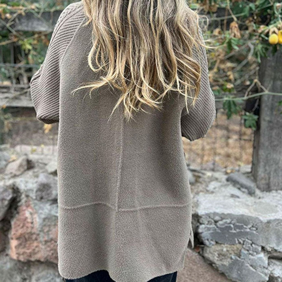 Eleanor | Women's Double-Breasted Knit-Sleeve Winter Coat