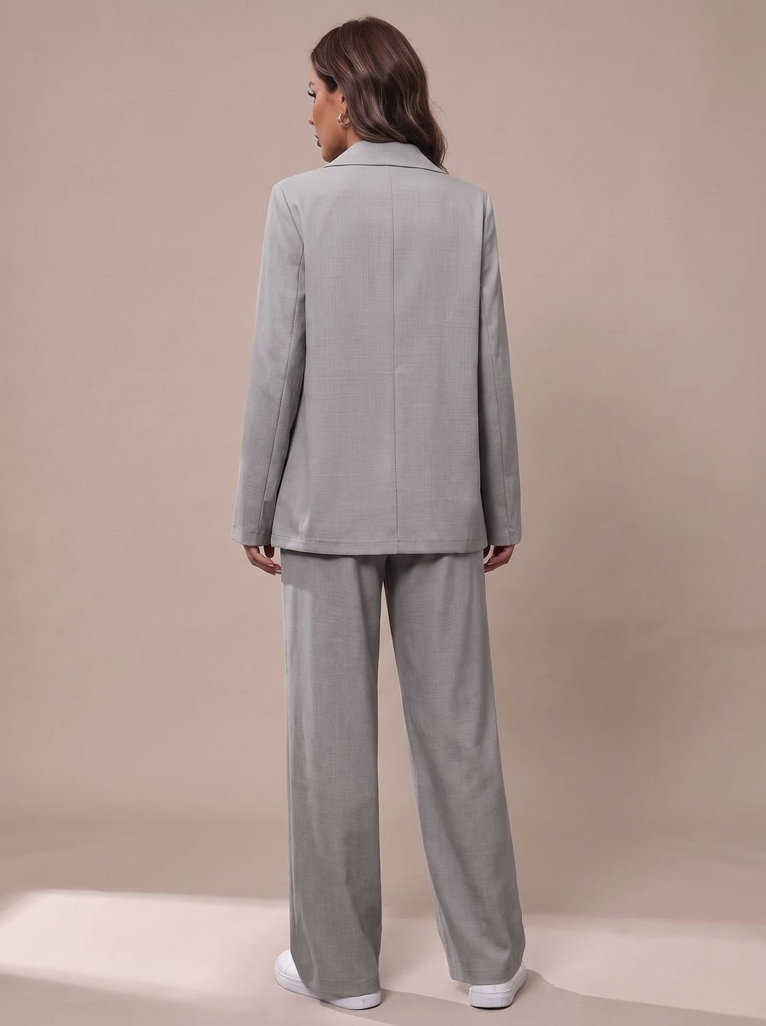 Olivia | Women's Double-Breasted Tailored Wide-Leg Blazer Pants Suit Set