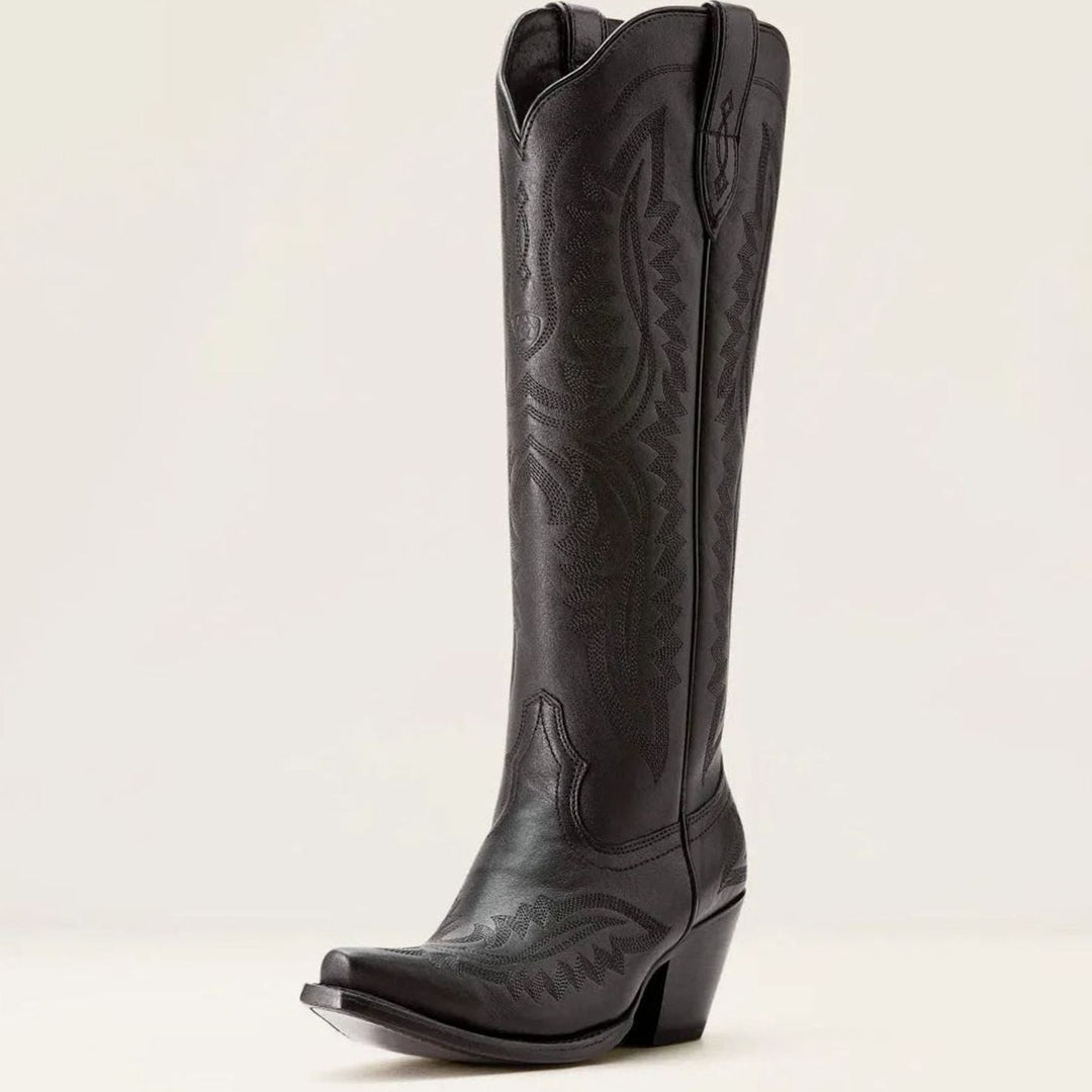 Camila | Women's Embroidered Pointed-Toe Cuban Heel Tall Cowboy Boots