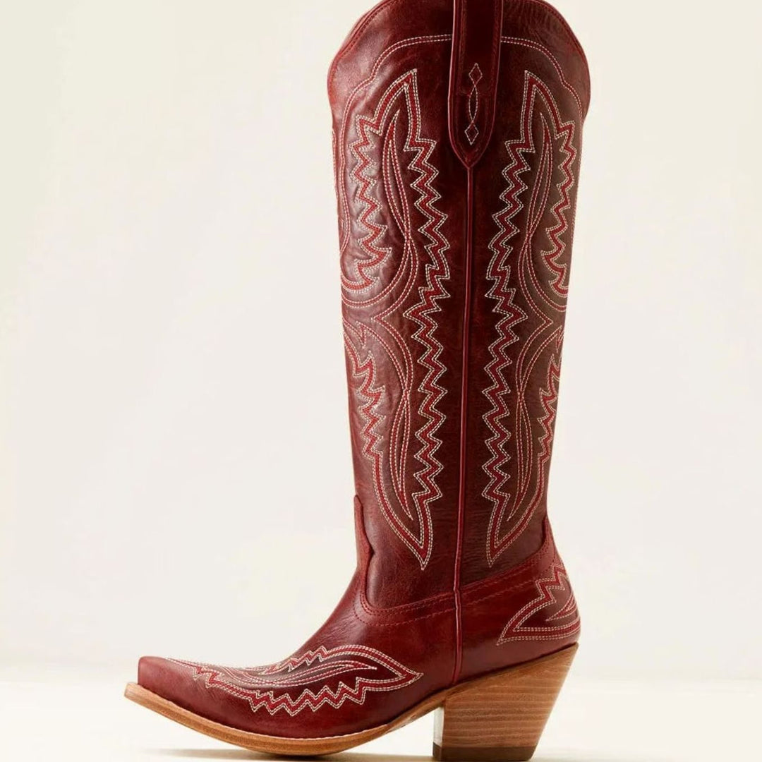 Camila | Women's Embroidered Pointed-Toe Cuban Heel Tall Cowboy Boots