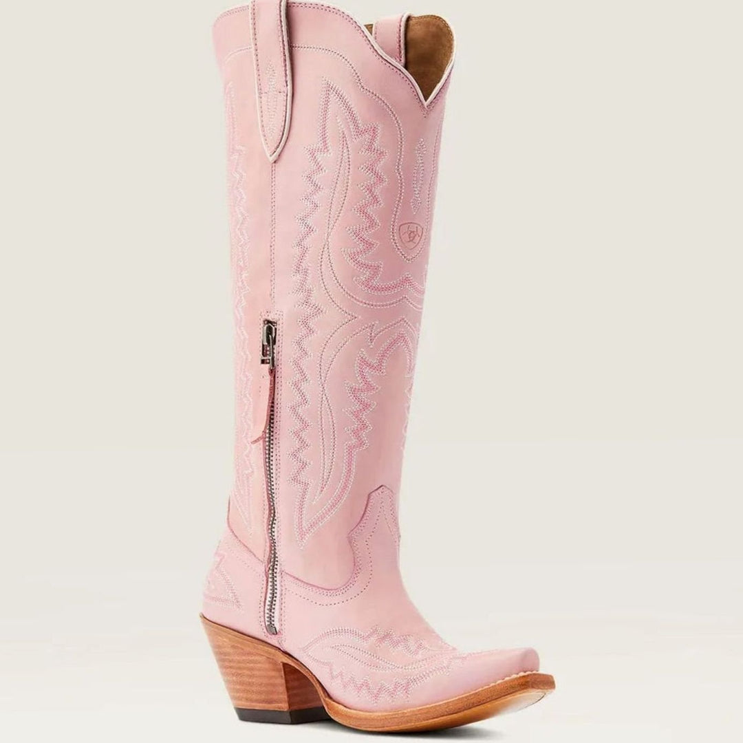 Camila | Women's Embroidered Pointed-Toe Cuban Heel Tall Cowboy Boots