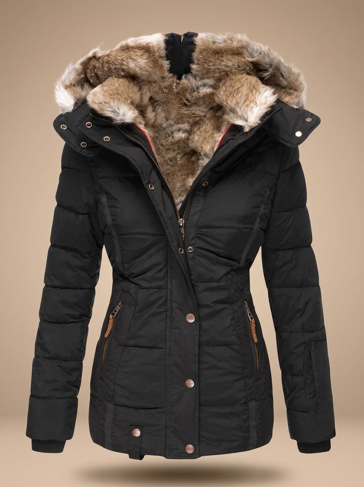 Evelyn | Women's Faux-Fur Hooded Quilted Puffer Winter Coat