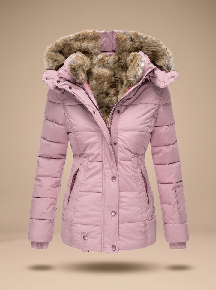 Evelyn | Women's Faux-Fur Hooded Quilted Puffer Winter Coat