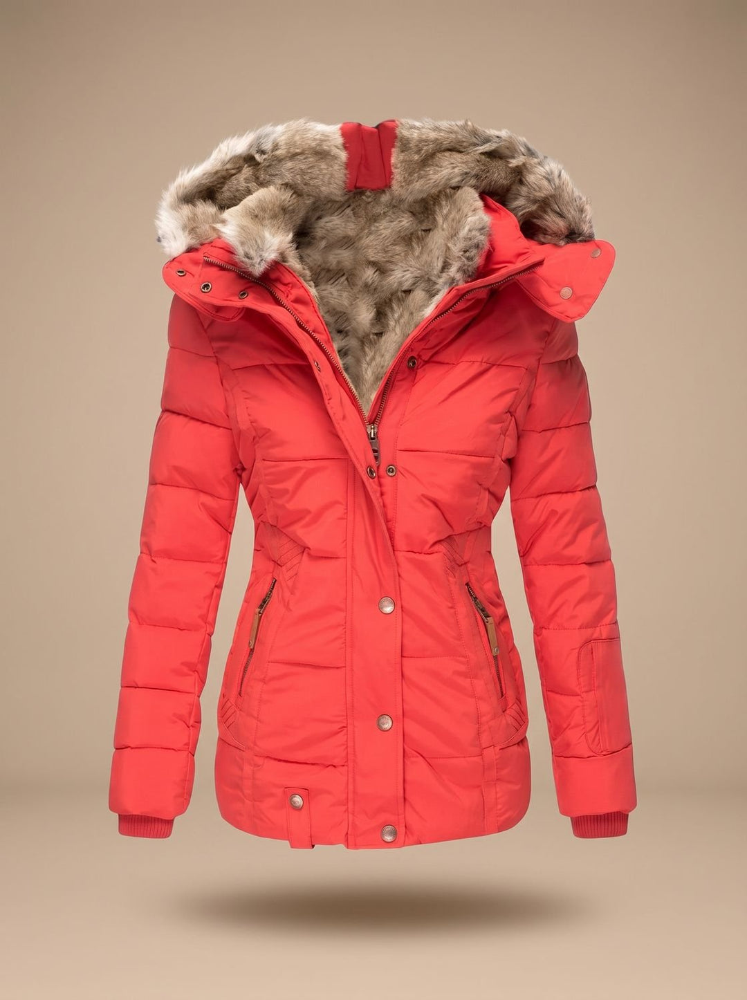Evelyn | Women's Faux-Fur Hooded Quilted Puffer Winter Coat