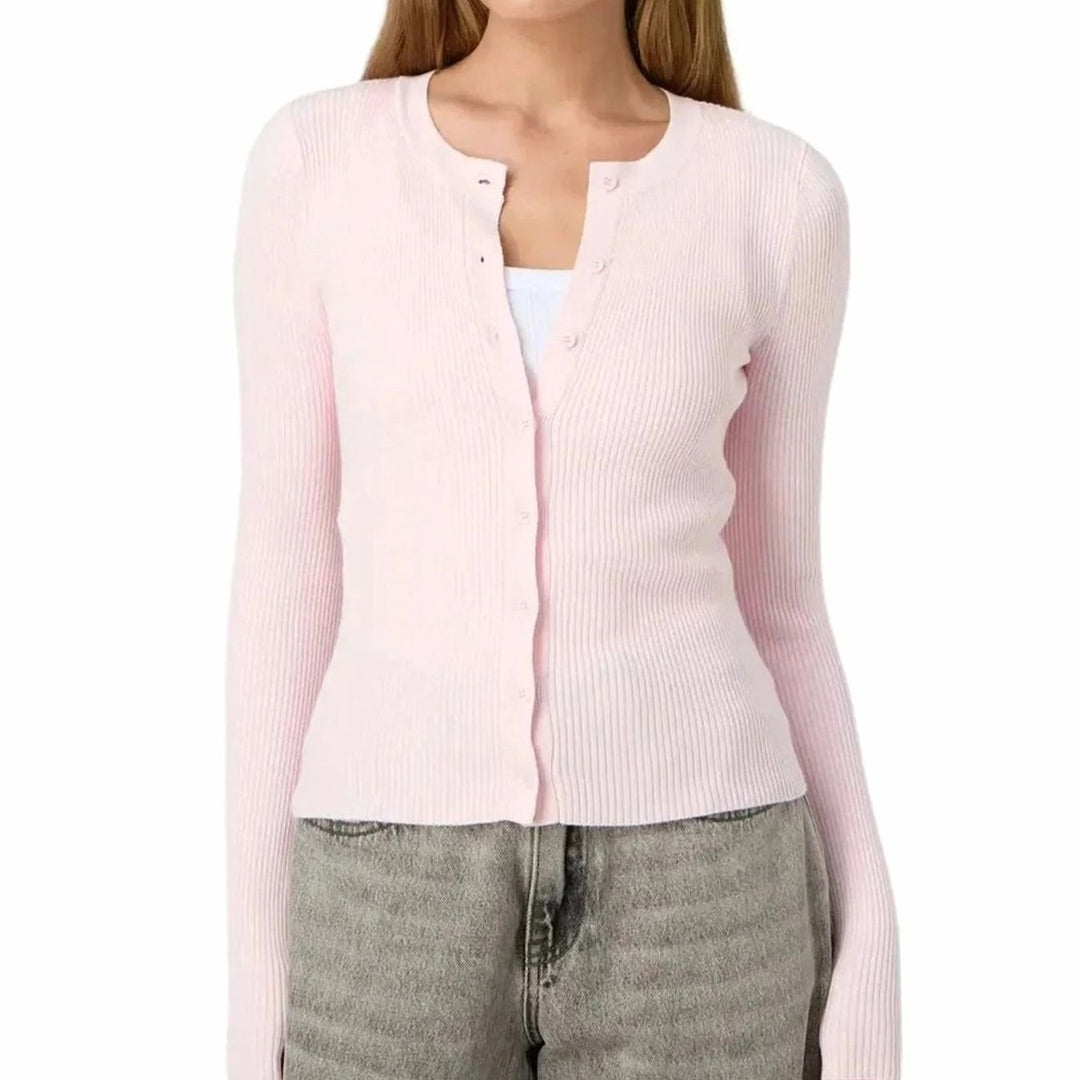 Victoria | Women's Fitted Ribbed Cropped Cardigan