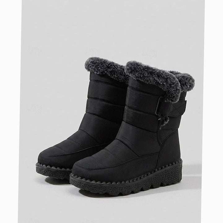 Sophia | Women's Fur-Trimmed Quilted Snow Boots Grip Sole