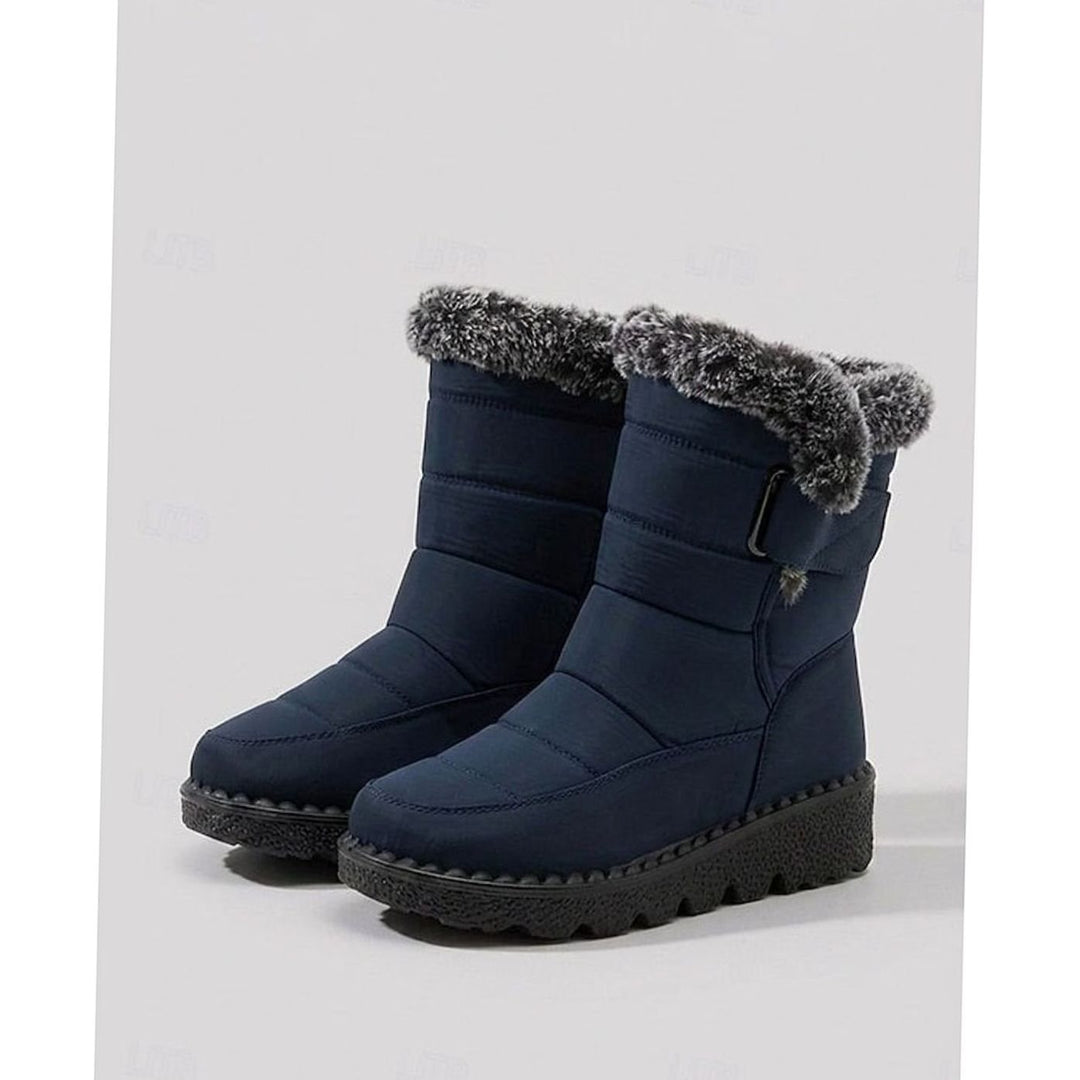 Sophia | Women's Fur-Trimmed Quilted Snow Boots Grip Sole