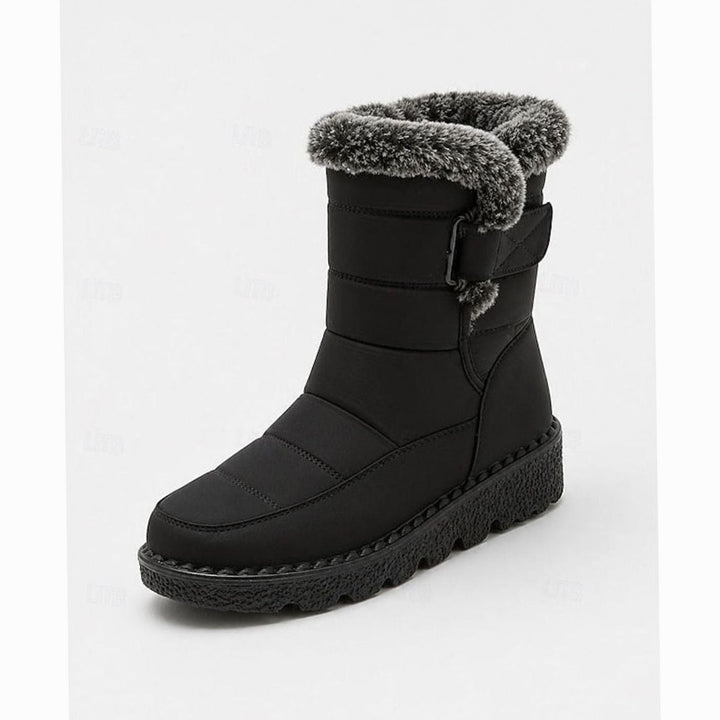Sophia | Women's Fur-Trimmed Quilted Snow Boots Grip Sole