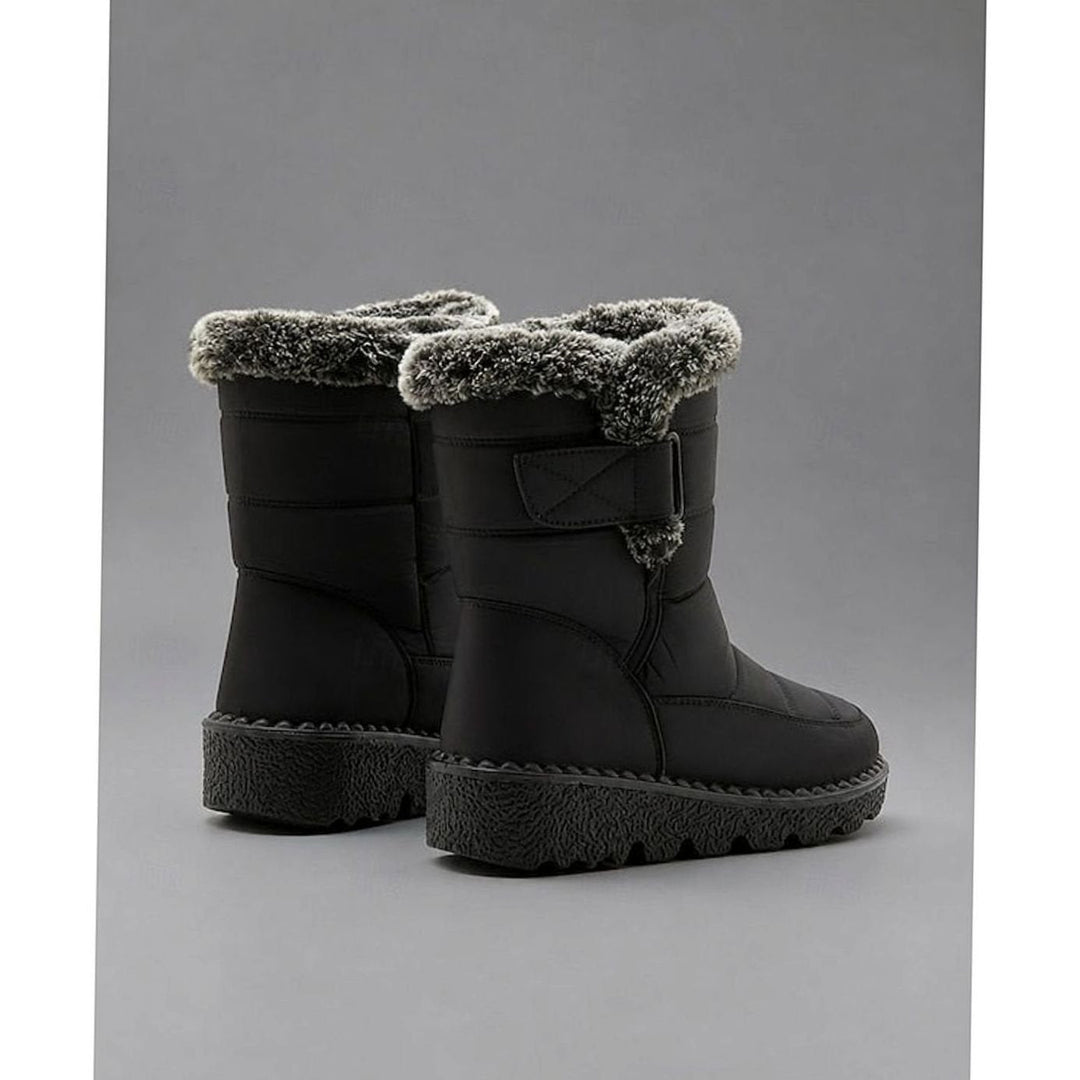 Sophia | Women's Fur-Trimmed Quilted Snow Boots Grip Sole