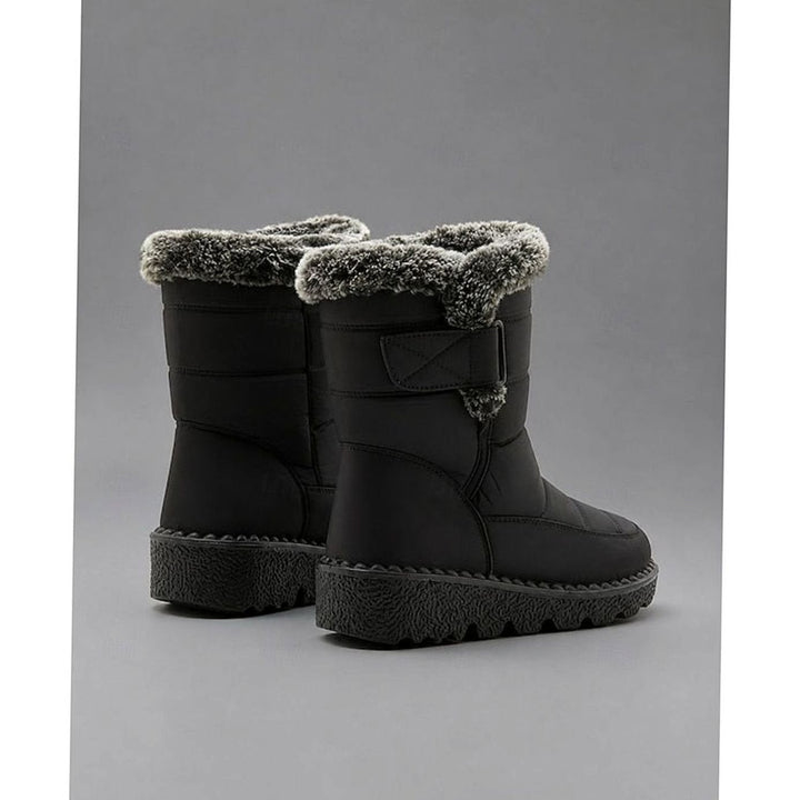 Sophia | Women's Fur-Trimmed Quilted Snow Boots Grip Sole