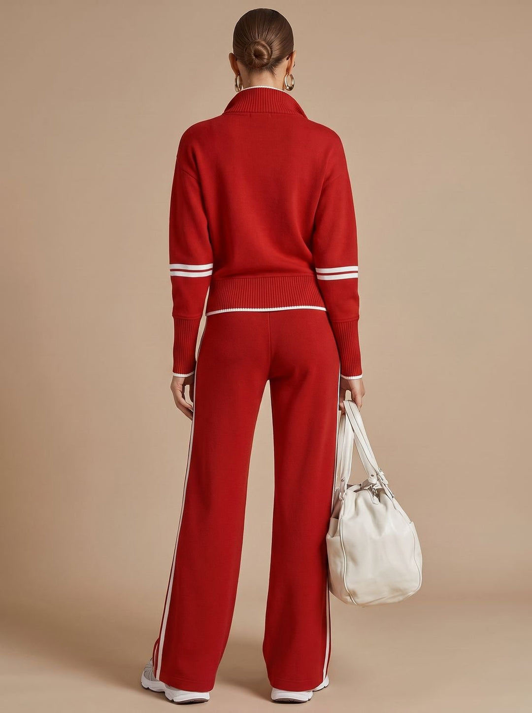 Charlotte | Women's Half-Zip Wide Leg Pants Set Two Piece Lounge Outfit