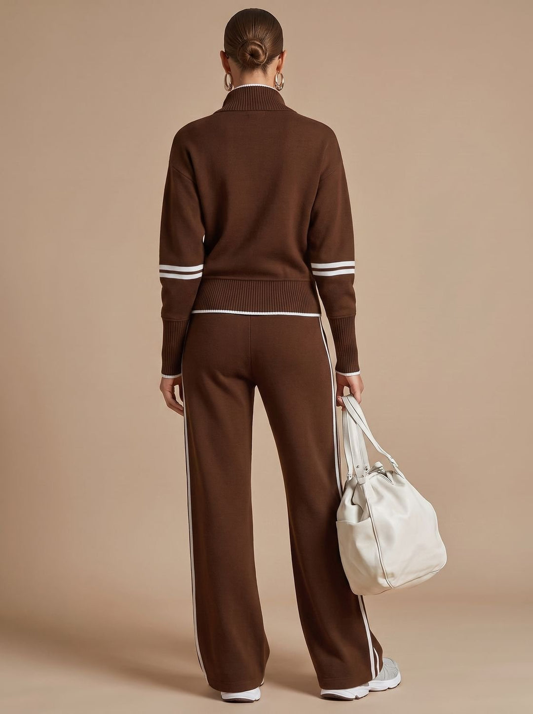 Charlotte | Women's Half-Zip Wide Leg Pants Set Two Piece Lounge Outfit