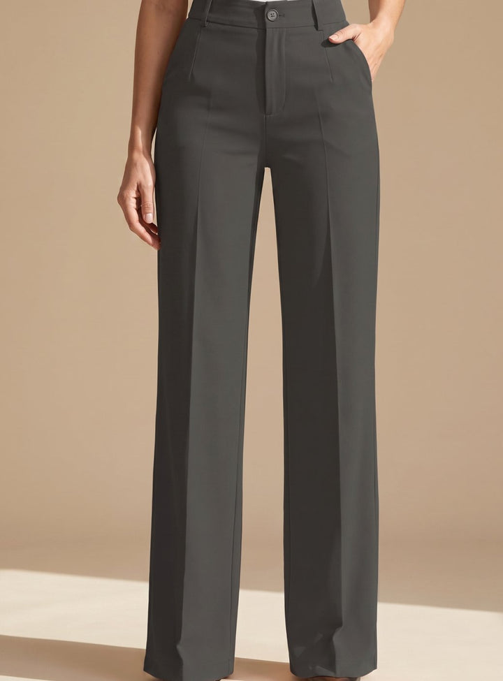 Layla | Women's High-Waist Wide-Leg Pleated Dress Pants