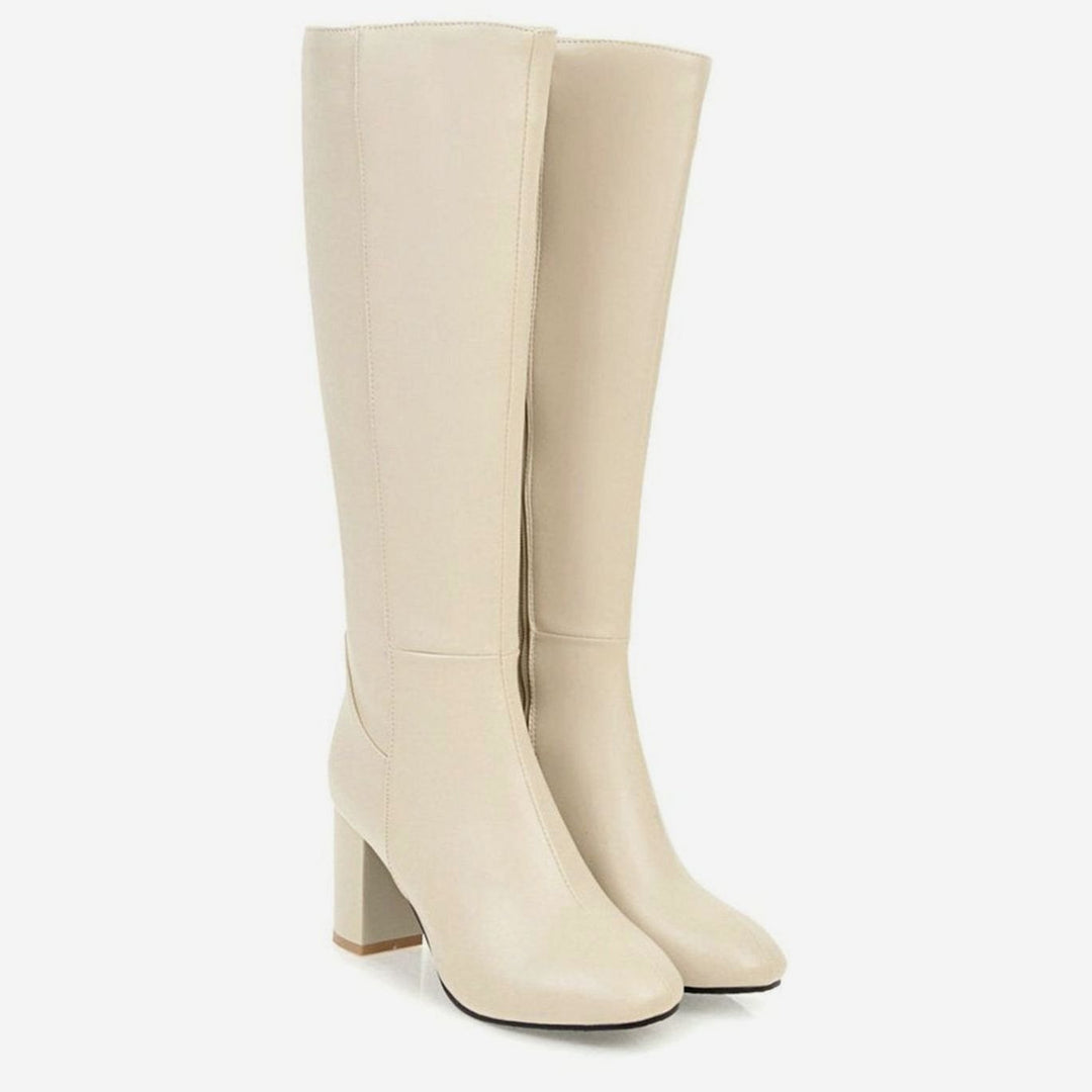 Harper | Women's Knee-High Block Heel Side-Zip Knee Boots