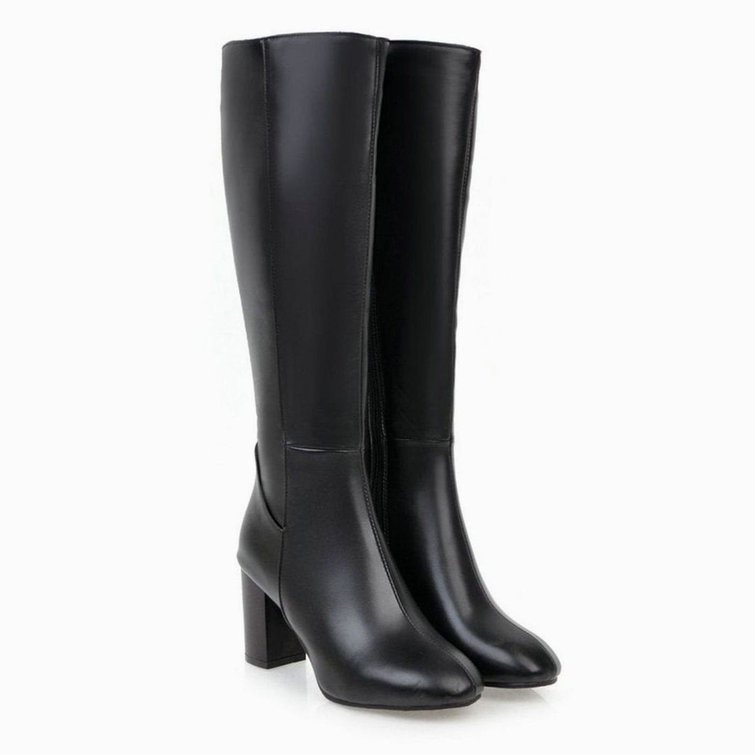Harper | Women's Knee-High Block Heel Side-Zip Knee Boots