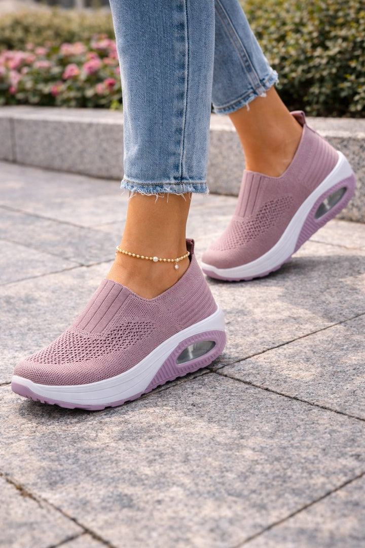Luna | Women's Knit Slip-On Air-Cushion Walking Sneaker Boots