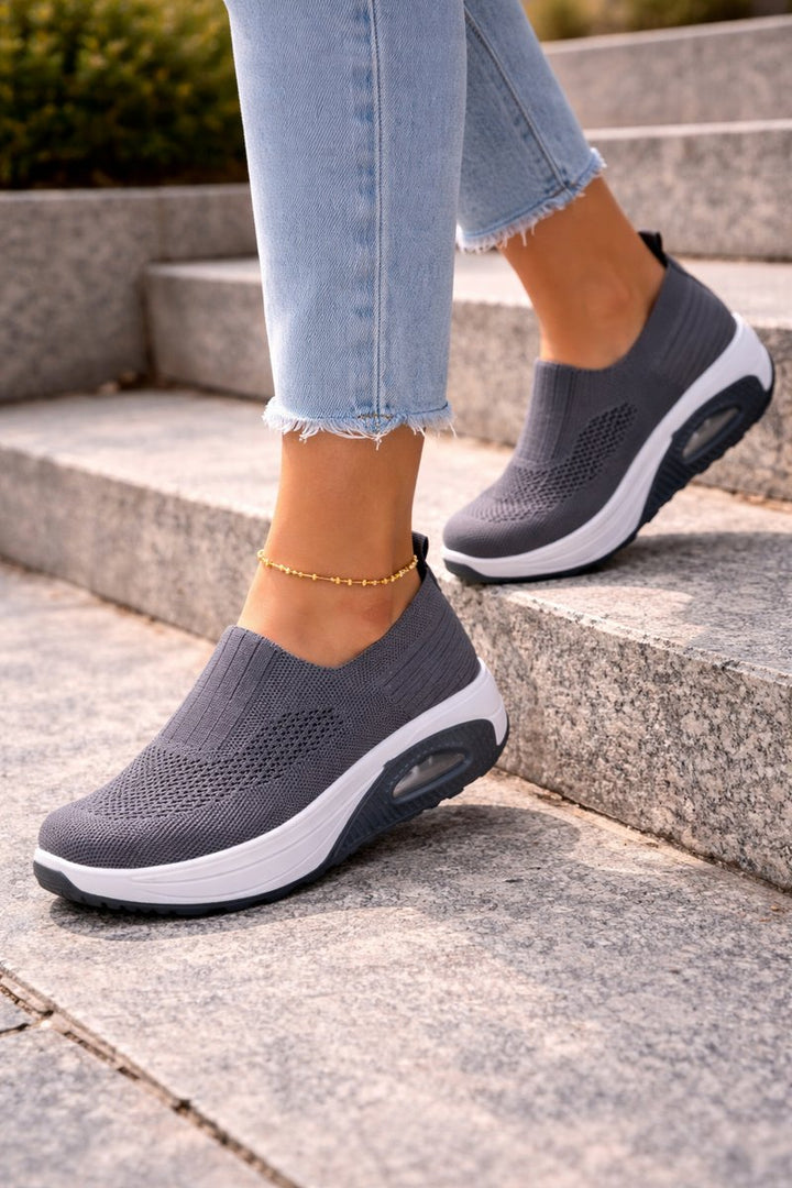 Luna | Women's Knit Slip-On Air-Cushion Walking Sneaker Boots