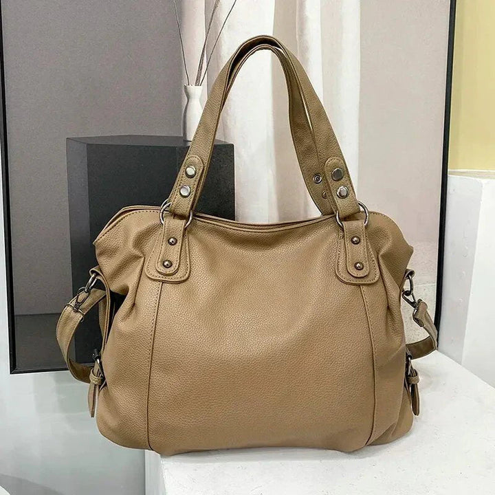 Amelia | Women's Large Capacity Leather Shoulder Tote Bag Studded