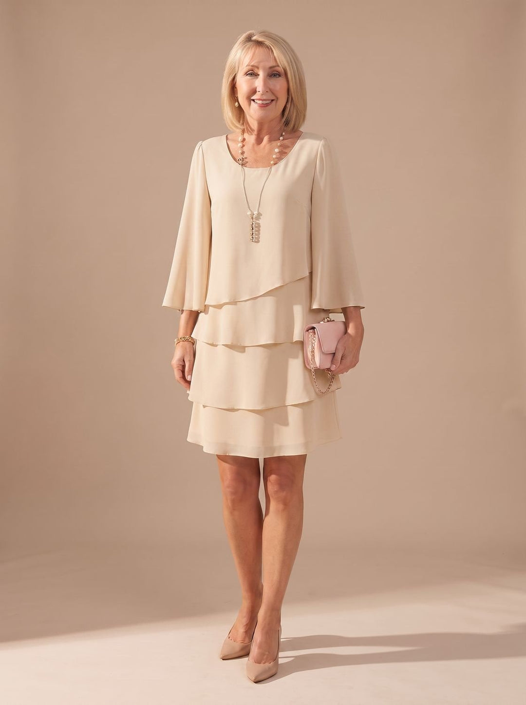 Madison | Women's Layered Ruffle A-Line Occasion Dress