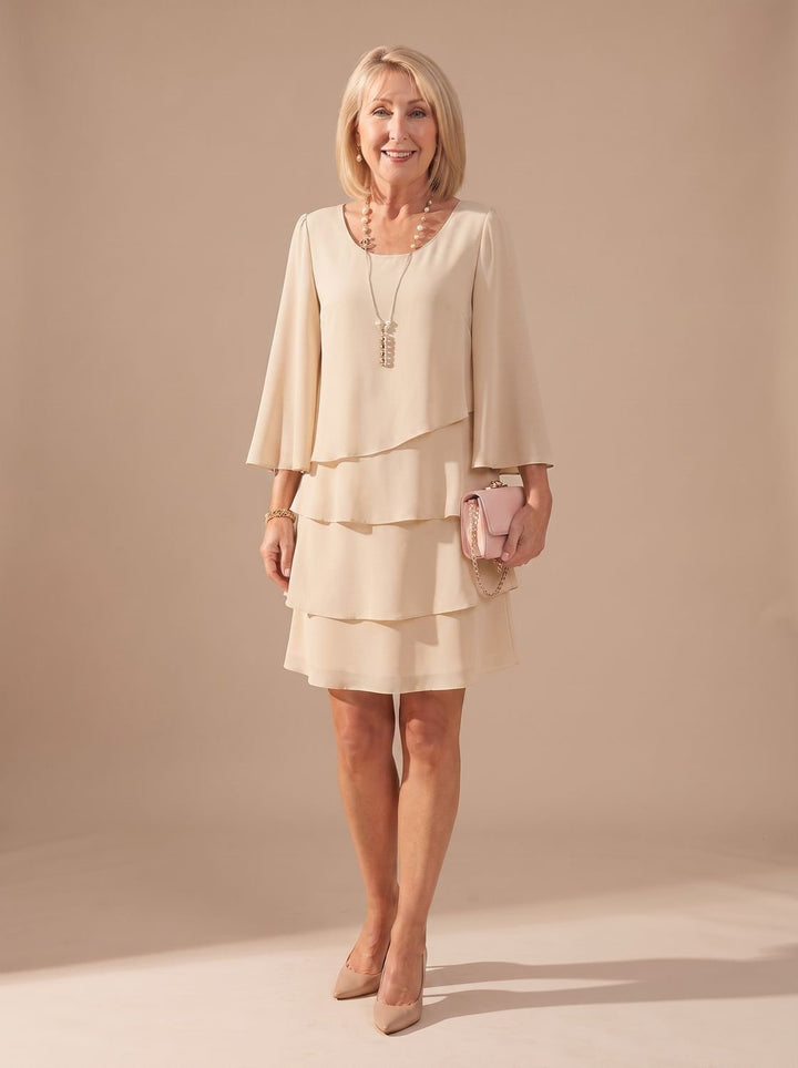 Madison | Women's Layered Ruffle A-Line Occasion Dress