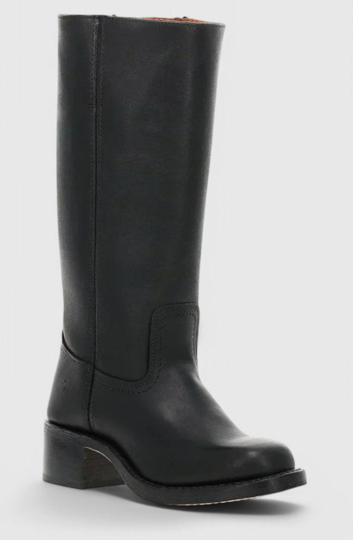 Penelope | Women's Leather Stacked-Heel Knee-High Boots