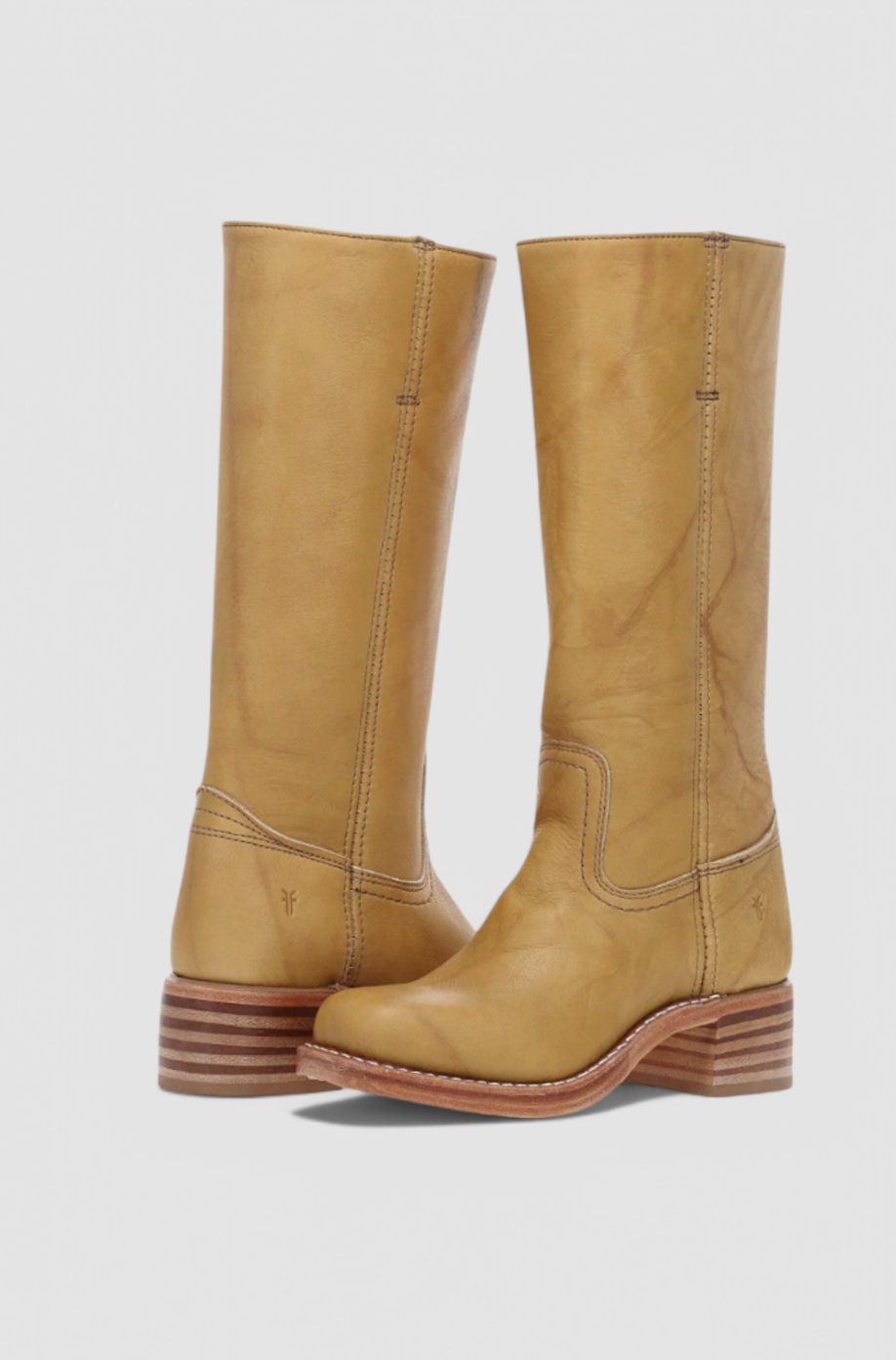 Penelope | Women's Leather Stacked-Heel Knee-High Boots