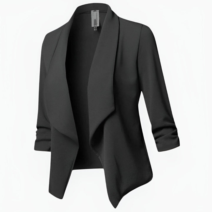 Penelope | Women's Open-Front Ruched-Sleeve Casual Office Blazer