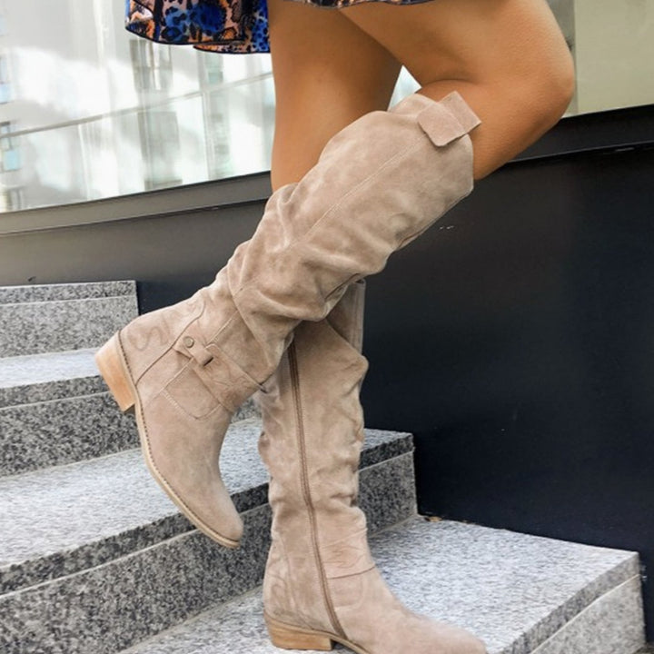 Camila | Women's Over-the-Knee Suede-Look Slouch Fashion Boots