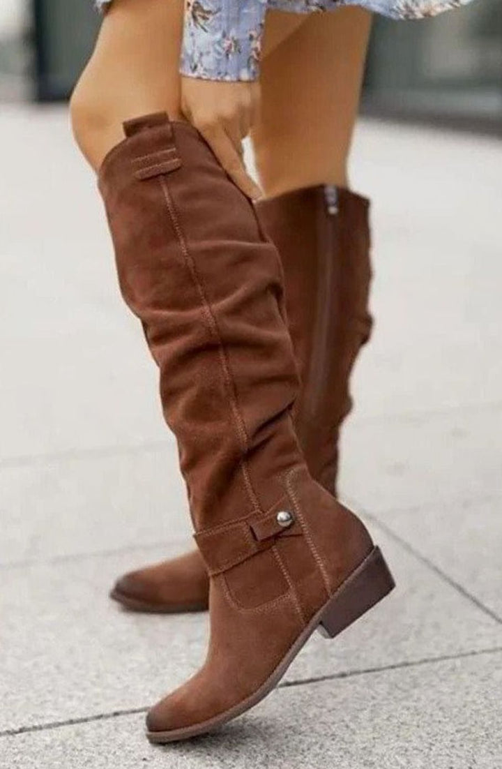 Camila | Women's Over-the-Knee Suede-Look Slouch Fashion Boots