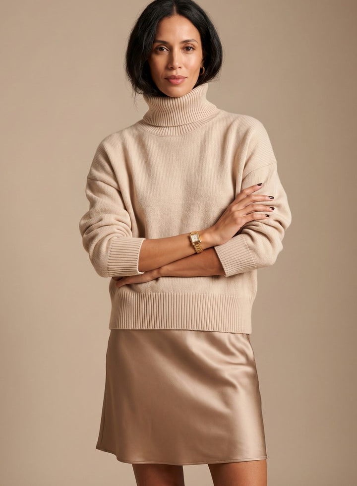 Madison | Women's Oversized Knit Turtleneck Pullover Sweater