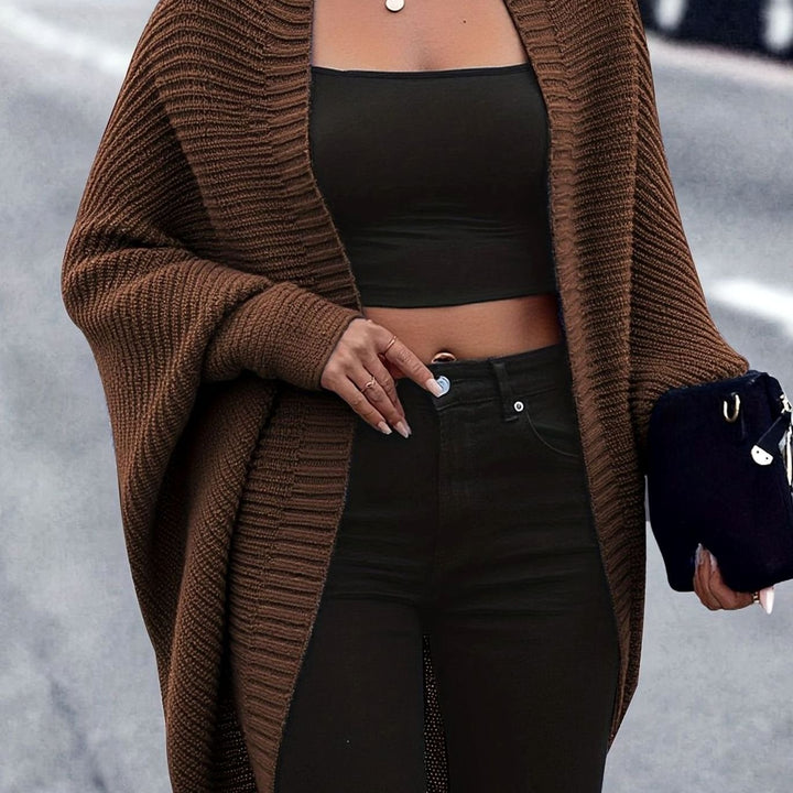 Camila | Women's Oversized Longline Open-Front Knit Cardigan