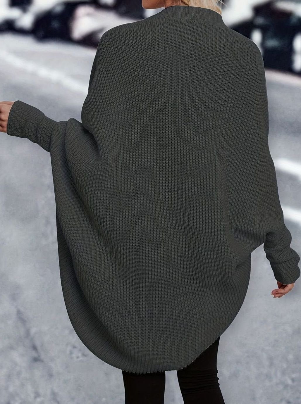 Camila | Women's Oversized Longline Open-Front Knit Cardigan