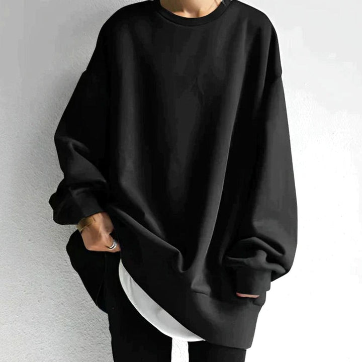 Harper | Women's Oversized Tunic Sweater Drop-Shoulder Crewneck Long Sleeve