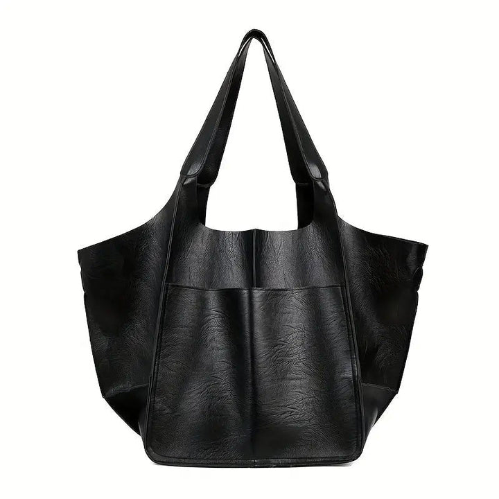 Harper | Women's Oversized Vegan Leather Magnetic Closure Tote Bag